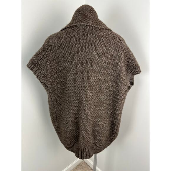 Vince Yak and Wool Blend Brown Short Sleeve Cardigan XS - Picture 3 of 5
